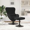 vidaXL Egg Chair with Footstool Black 24.80 x 28.74 x 35.43 in Velvet