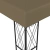 vidaXL Gazebo Taupe Polyester fabric and steel 10x10 feet Durable