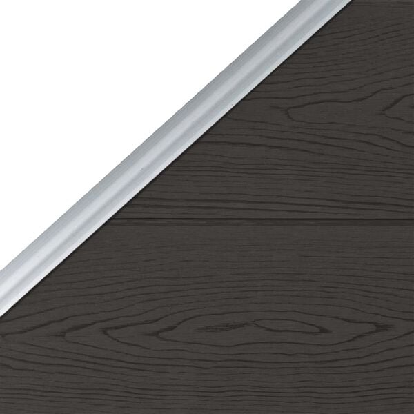 vidaXL Fence Panel WPC 37.4x(41.3-70.9)" Black