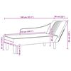 vidaXL Chaise Lounge Black Polyester, plywood, plastic Medium