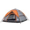 vidaXL Camping Tent Dome 5-Person Gray and Orange Quick Release