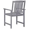 vidaXL Garden Chair Set of 4 Grey Solid Acacia wood Standard Durable