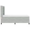 vidaXL Box Spring Bed Light Grey 39.37 x 78.74 in Velvet
