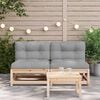 vidaXL Garden Sofa Grey Solid pine wood 27.6 x 27.6 in Modular