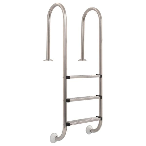 vidaXL Pool Ladder Silver Stainless Steel 304 47.2 in Ladder Pool Ladder