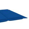 vidaXL Sun Lounger Royal blue cushion, Teak wood Teak wood, Polyester