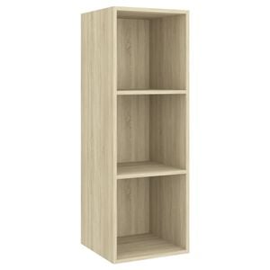 vidaXL TV Cabinet Sonoma Oak Engineered Wood 14.6x14.6x42.1 in
