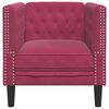 vidaXL Chesterfield Sofa Chair Wine red Velvet (100% polyester) Single