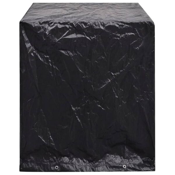 vidaXL Garden Furniture Cover Set of 2 Black Polyethylene, aluminum
