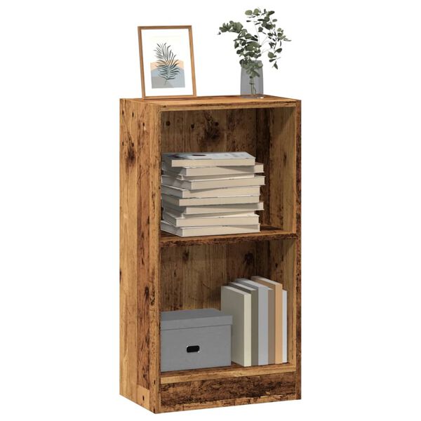 vidaXL Bookcase Old Wood Engineered wood Medium Bookcase Rectangular