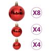 vidaXL Christmas Bauble Set Red and White Plastic Various