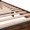 vidaXL Bed Frame Smoked Oak Engineered Wood King Durable Bed Frame