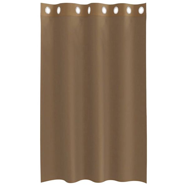 vidaXL Voile Curtains with Grommets 2 pcs Light Brown