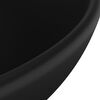 vidaXL Luxury Bathroom Basin Round Matt Black 12.8x5.5" Ceramic