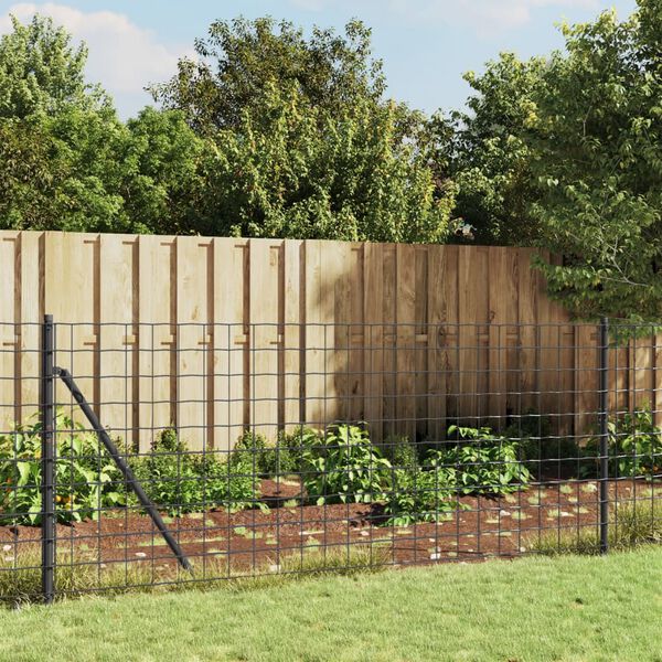 vidaXL Wire Mesh Fence with Flange Anthracite 3.3x82.0'