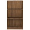 vidaXL Book Cabinet Brown oak Engineered wood Medium Book Cabinet