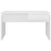 vidaXL Coffee Table High gloss white Engineered wood Medium Durable