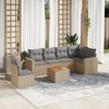 vidaXL Garden Sofa Set Beige