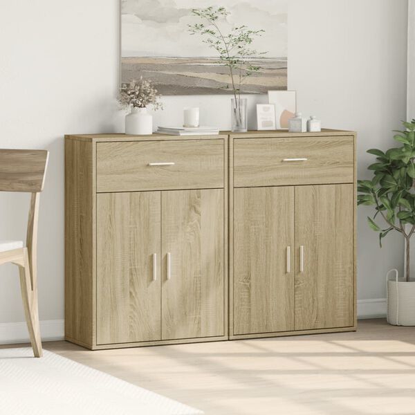 vidaXL Sideboard Sonoma oak Engineered wood Medium Sideboard