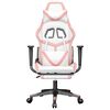 vidaXL Gaming Chair White and Pink Faux leather Medium