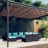 vidaXL Garden Lounge Set Black, Water blue