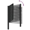 vidaXL Patio Gate Lockable Black 39.4x39.4" Aluminium