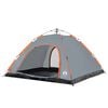 vidaXL Camping Tent 5-Person Gray and Orange Quick Release