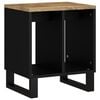 vidaXL Side Table Natural Mango and Black