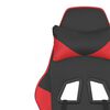 vidaXL Gaming Chair Black and Red Faux Leather