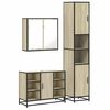 vidaXL Bathroom Furniture Set Sonoma Oak Engineered Wood Large