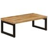 vidaXL Coffee Table Natural Mango Wood Finish Solid Mango Wood and Steel