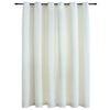 vidaXL Blackout Curtain with Metal Rings Velvet Cream 114.2x96.5"