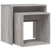 vidaXL Nesting Coffee Table Grey Sonoma Engineered Wood Small Stackable
