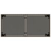 vidaXL Garden Table Brown Poly Rattan, Tempered Glass, Powder-Coated Steel