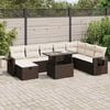 vidaXL Garden Sofa Set Brown, Cream White