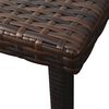 vidaXL Sun Lounger Set of 3 Brown PE rattan Standard Sun Lounger