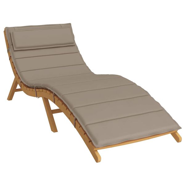vidaXL Sun Lounger Cushion Taupe 70.9"x23.6"x1.6" Oxford Fabric
