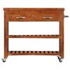 vidaXL Kitchen Trolley 39.4"x18.9"x35" Solid Wood Acacia
