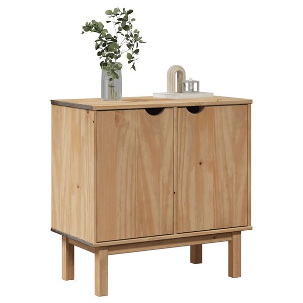 vidaXL Hallway Cabinet Honey brown Solid pine wood with engineered wood