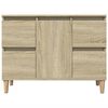 vidaXL Sink Cabinet Sonoma Oak Engineered wood, Solid eucalyptus wood