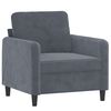 vidaXL Sofa Set Dark Grey Velvet (100% polyester), metal, plywood Large
