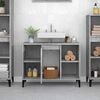 vidaXL Sink Cabinet Concrete Grey Engineered Wood Medium