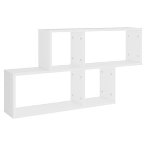 vidaXL Wall Shelf White Engineered Wood Medium Wall Mounting