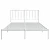 vidaXL Bed Frame White Steel Full Bed Frame Rectangular Durable
