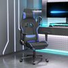vidaXL Gaming Chair Black and Blue Fabric (100% polyester), Metal, Plywood