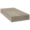 vidaXL Sunbed with Floating Cushion Light Grey Poly Rattan