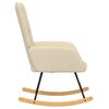 vidaXL Rocking Chair Cream Polyester Standard Ergonomic Rocking Chair