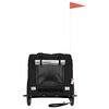 vidaXL Pet Bike Trailer Black Oxford Fabric, Iron Compact Durable