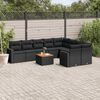 vidaXL Garden Sofa Set Black PE rattan Large Garden Sofa Set