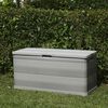 vidaXL Outdoor Storage Box Light Grey Polypropylene 46.1x17.7x22.0 in